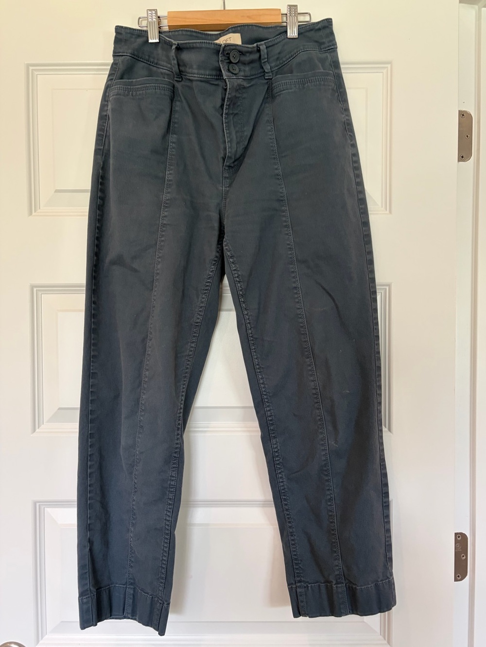 Loft Dark Utility Style Charcoal High-Waist Pants Sz6